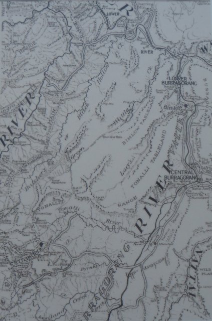 Map of Burragorang River before flooding